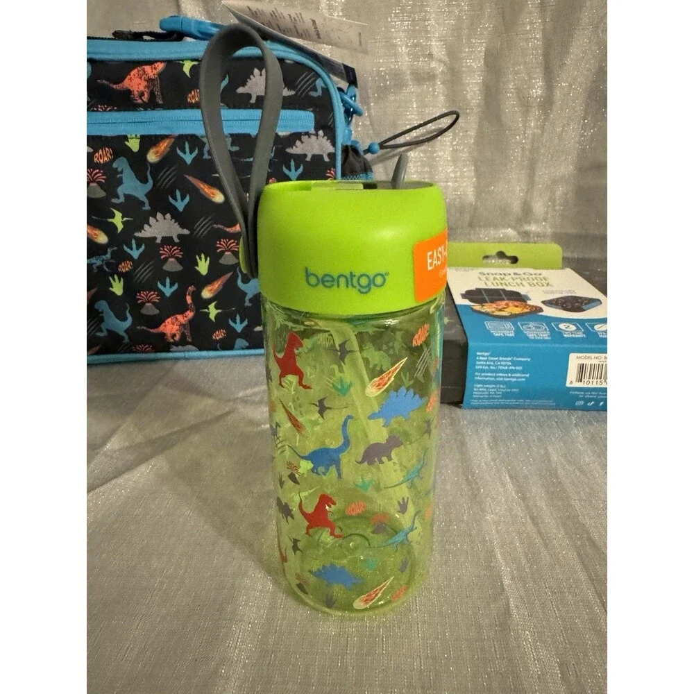 Bentgo Kids 3-Piece Lunch Set, Water Bottle, Lunch box, Insulated Lunch Bag.